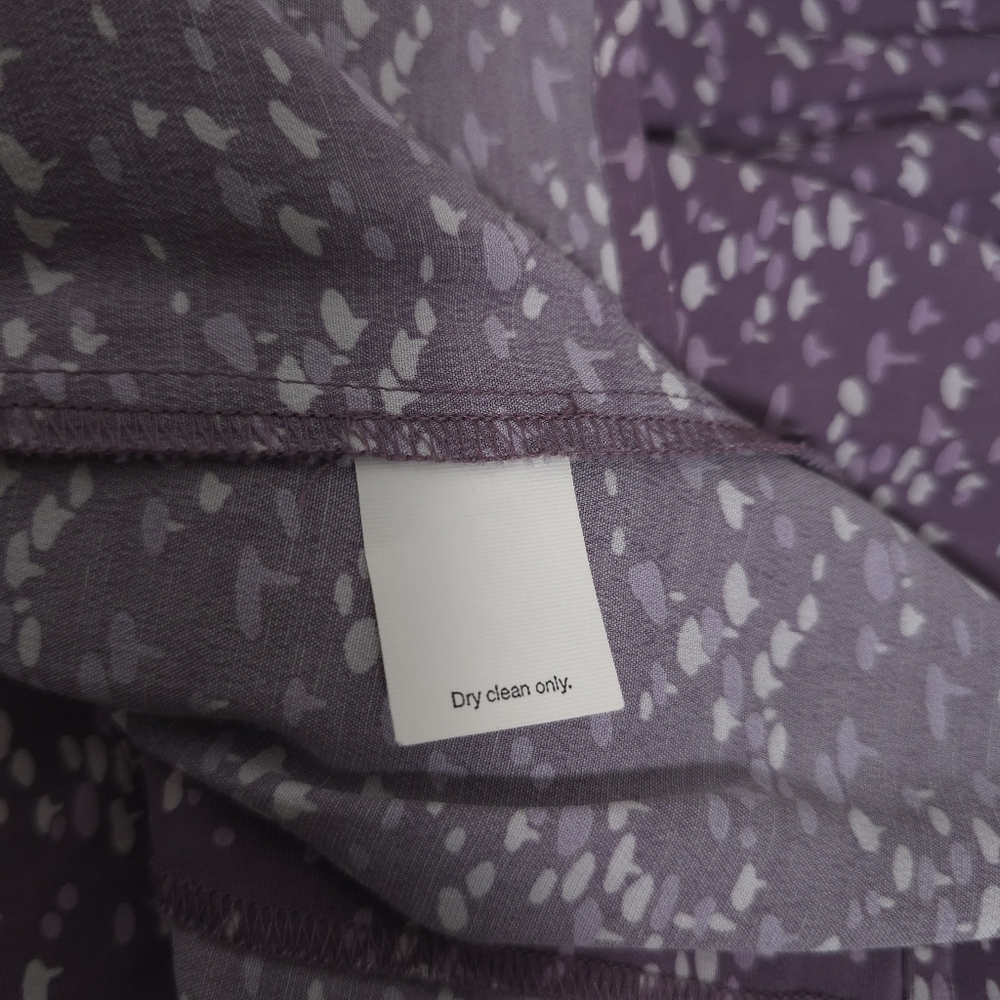 J. Crew Printed Rayon Purple Tie Back Dress Size 6 - Picture 10 of 12